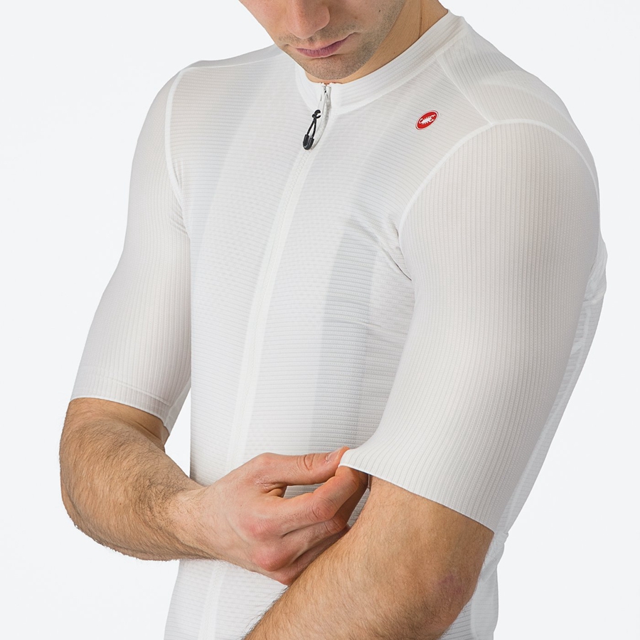 Castelli ESPRESSO Jersey Herre Hvite Mørke Grå | 324601BEO