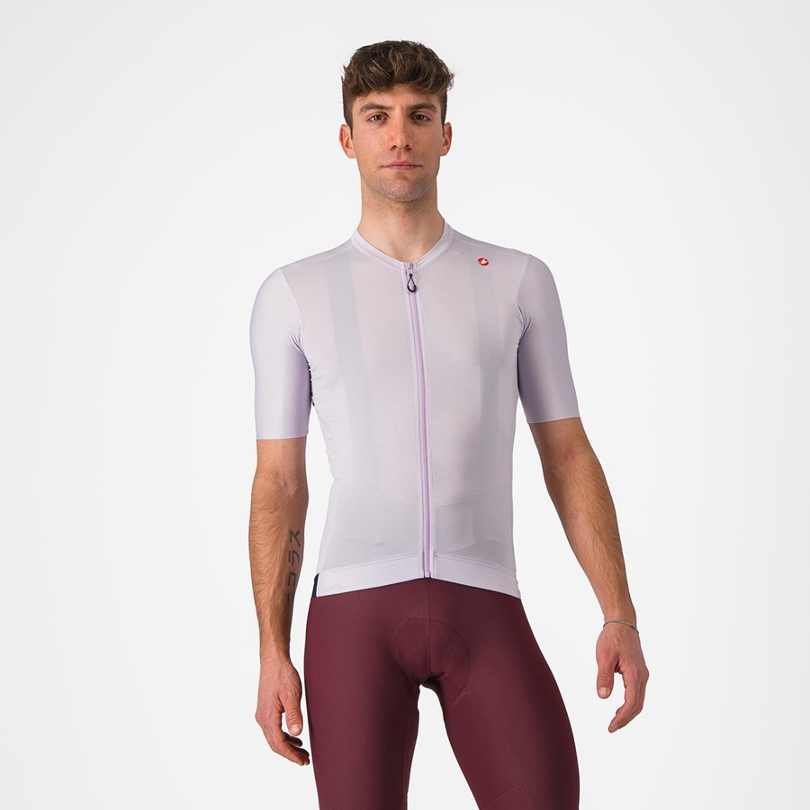 Castelli ESPRESSO Jersey Herre Lilla Hvite Mørke Grå | 496780EQM