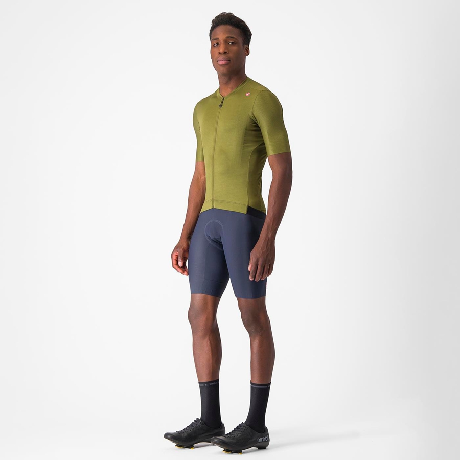 Castelli ESPRESSO Jersey Herre Olivengrønne Lyse Grønn | 403196MWT