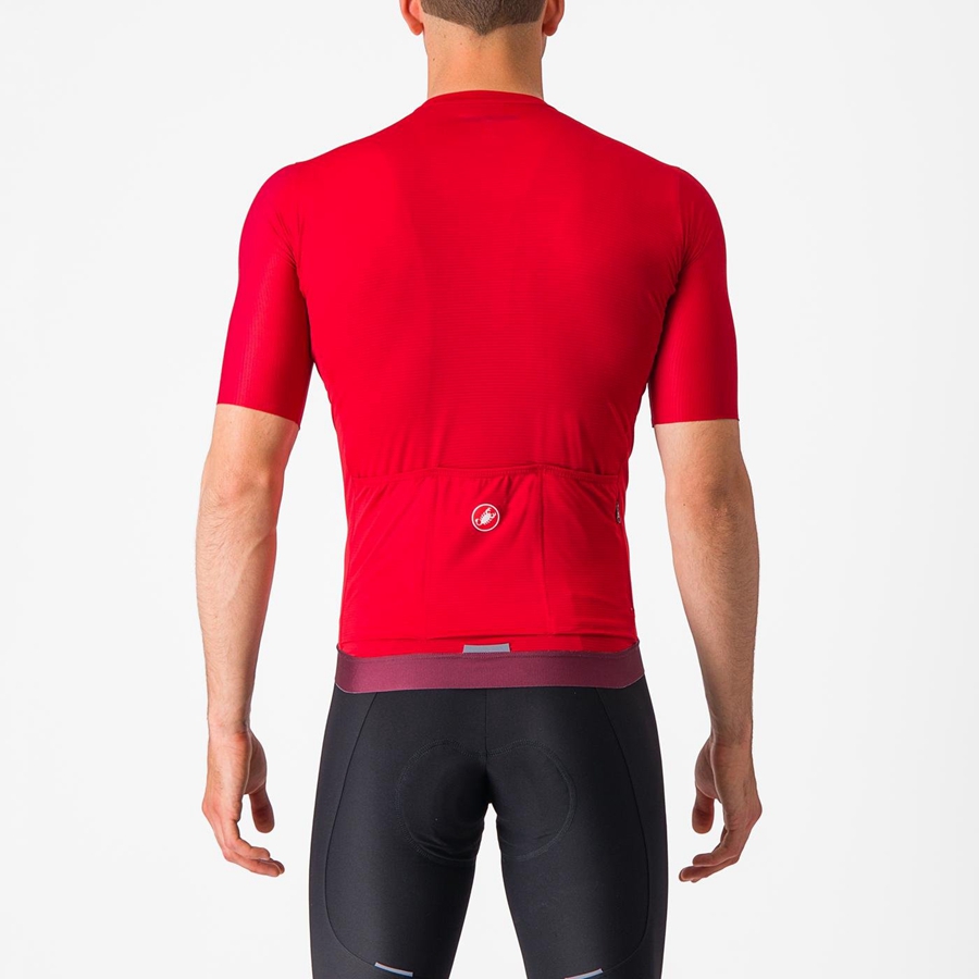 Castelli ESPRESSO Jersey Herre Rød Dyp Burgunder | 481590TEX