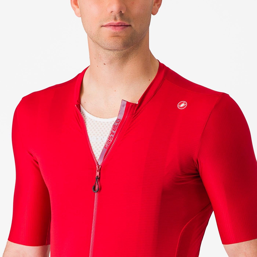 Castelli ESPRESSO Jersey Herre Rød Dyp Burgunder | 481590TEX