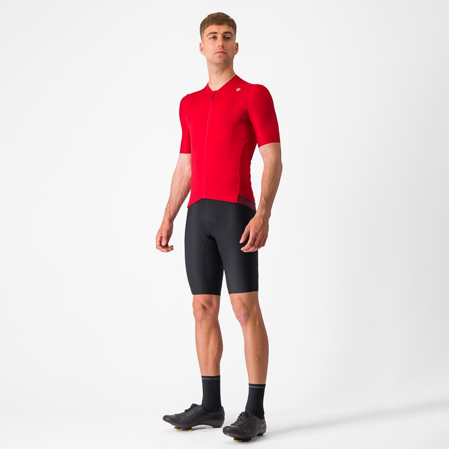 Castelli ESPRESSO Jersey Herre Rød Dyp Burgunder | 481590TEX