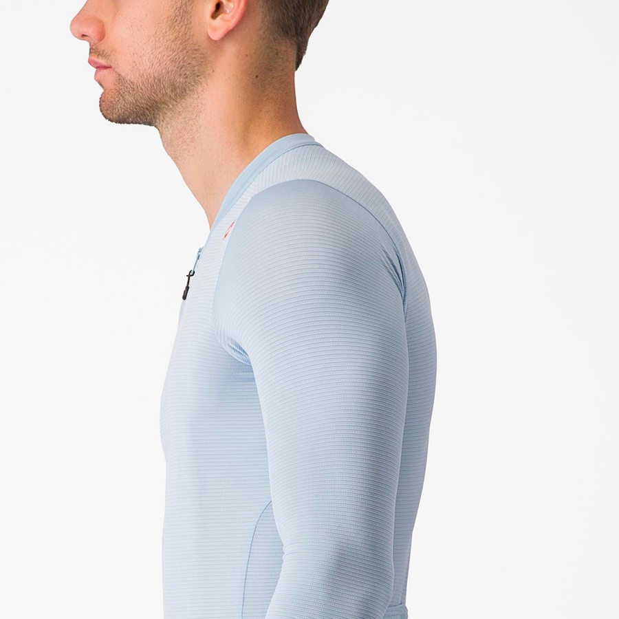 Castelli ESPRESSO LS Jersey Herre Blå Blå | 869703IPL