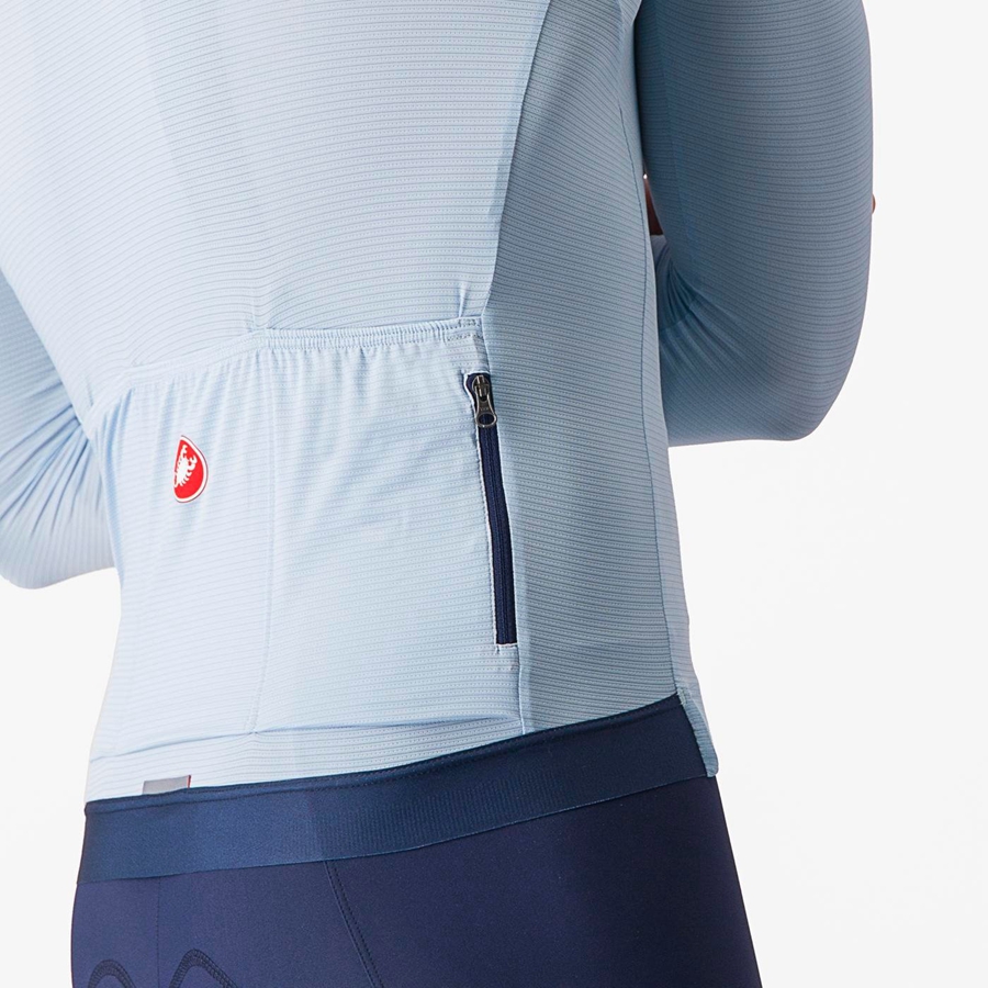 Castelli ESPRESSO LS Jersey Herre Blå Blå | 869703IPL