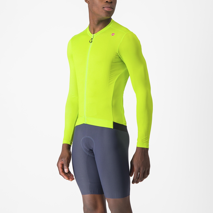 Castelli ESPRESSO LS Jersey Herre Lyse Grønn Dyp Grønn | 361298JHO