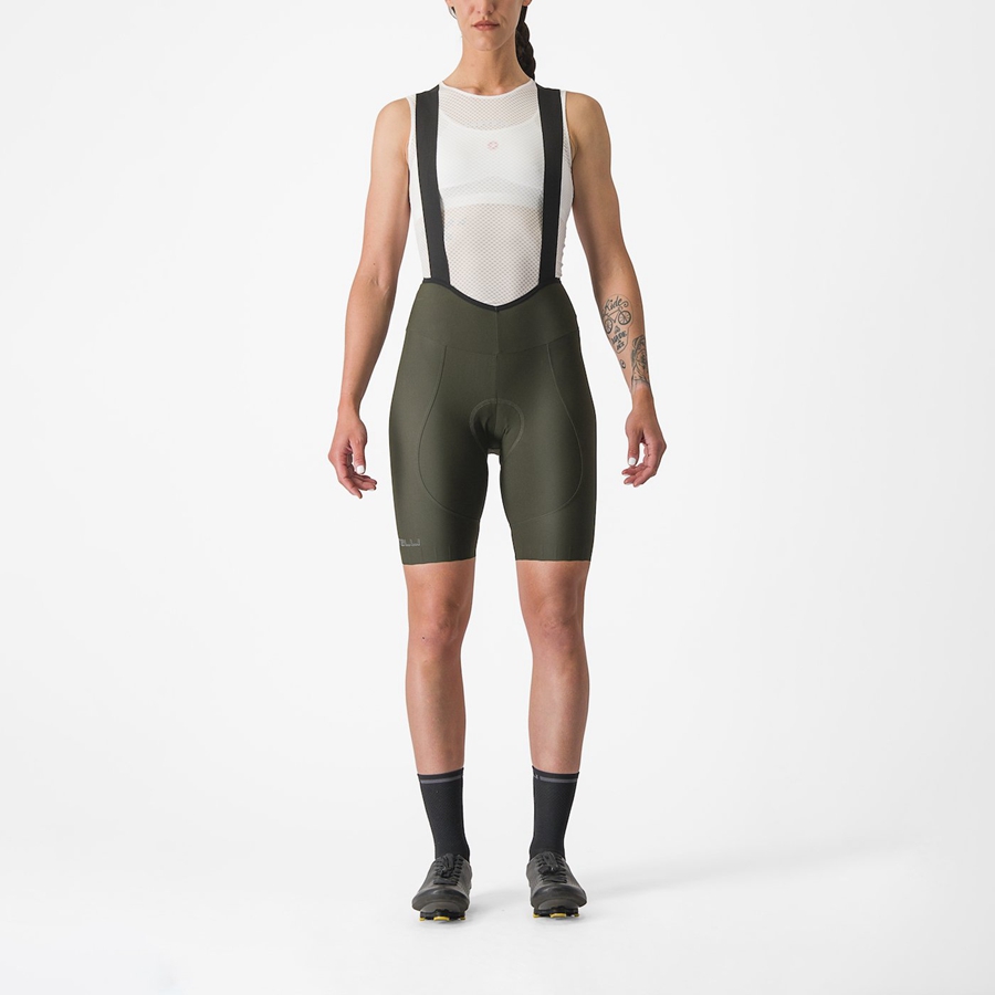 Castelli ESPRESSO W DT Shorts Med Smekke Dame Dyp Grønn | 976435VUT