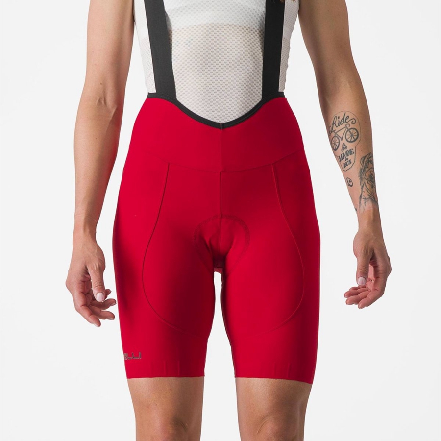 Castelli ESPRESSO W DT Shorts Med Smekke Dame Rød | 425680HVY