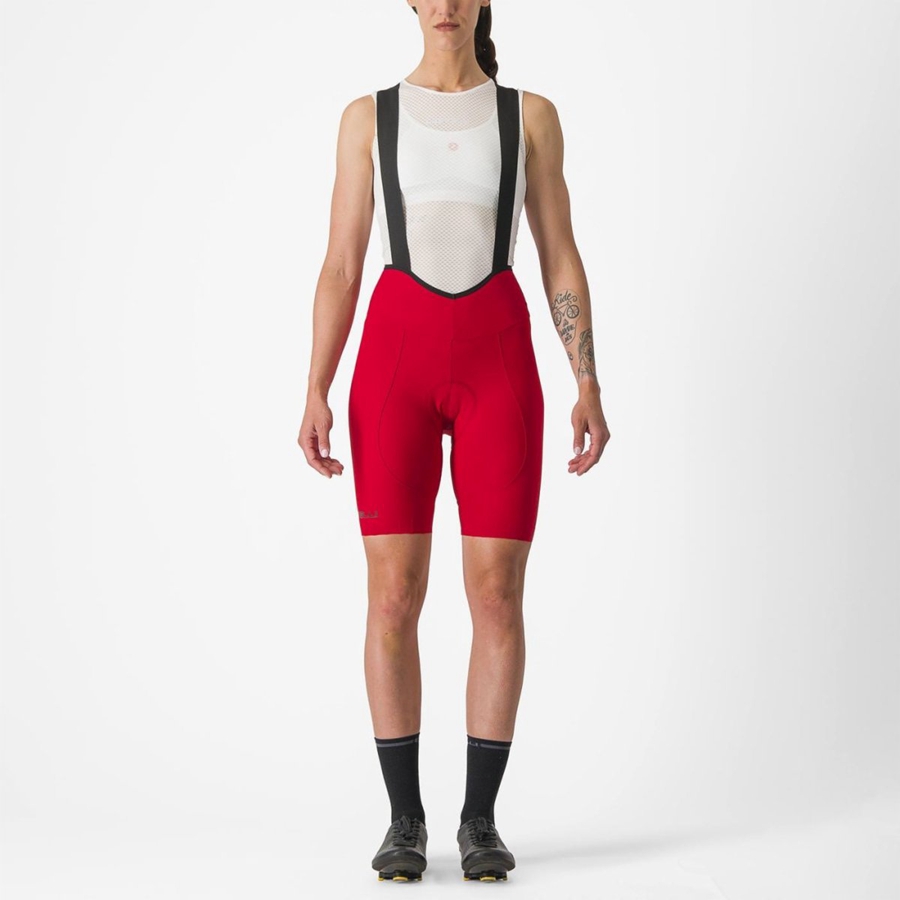 Castelli ESPRESSO W DT Shorts Med Smekke Dame Rød | 425680HVY