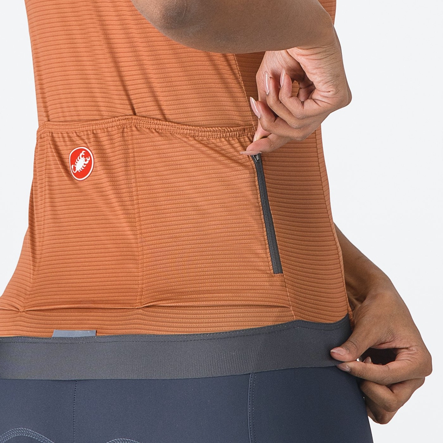 Castelli ESPRESSO W Jersey Dame Beige Mørke Grå | 836495LHM