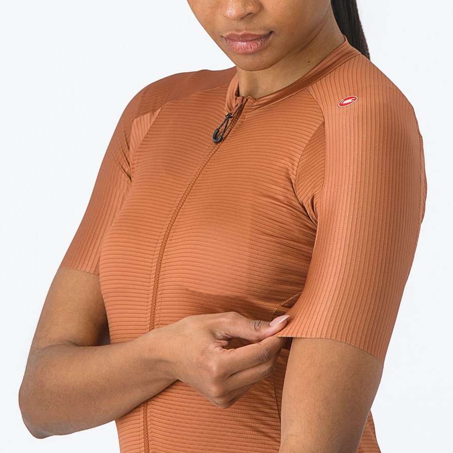 Castelli ESPRESSO W Jersey Dame Beige Mørke Grå | 836495LHM