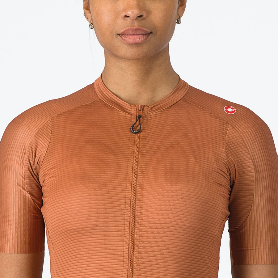 Castelli ESPRESSO W Jersey Dame Beige Mørke Grå | 836495LHM