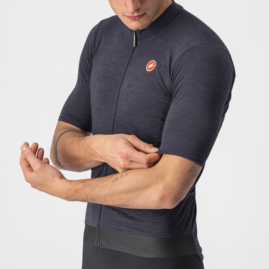 Castelli ESSENZA Jersey Herre Svarte | 812367WGQ