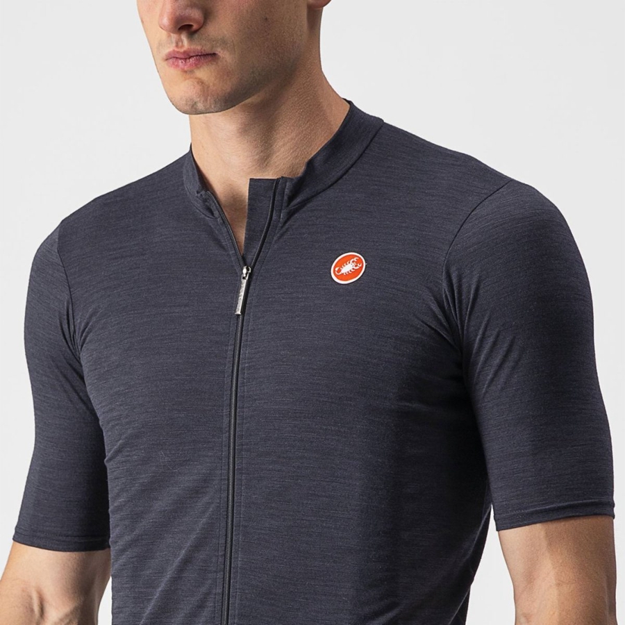 Castelli ESSENZA Jersey Herre Svarte | 812367WGQ