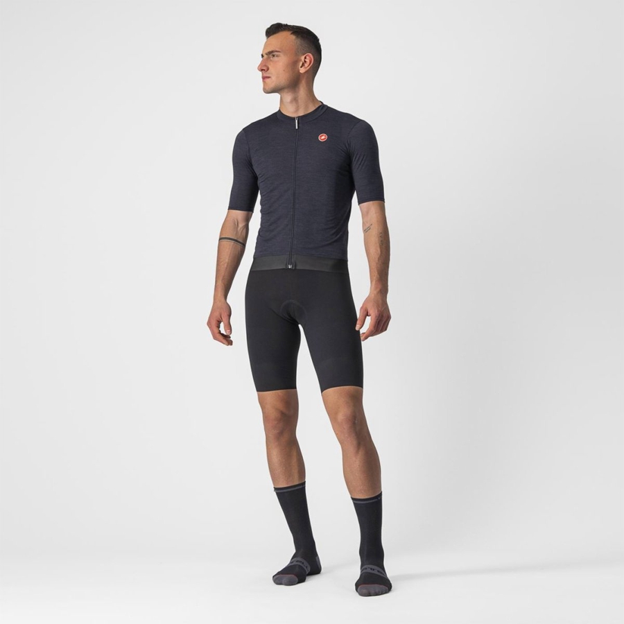 Castelli ESSENZA Jersey Herre Svarte | 812367WGQ