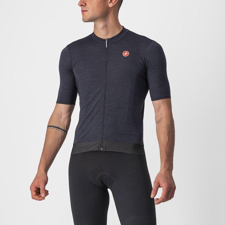 Castelli ESSENZA Jersey Herre Svarte | 812367WGQ