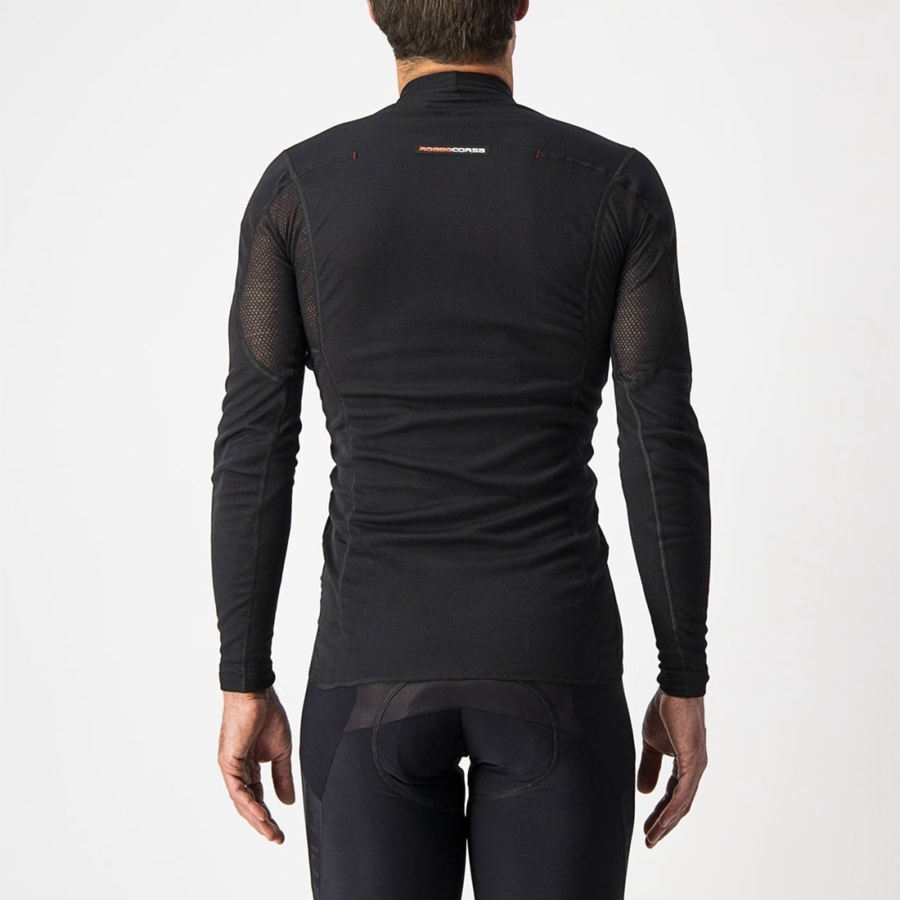 Castelli FLANDERS WARM LONG SLEEVE Basislag Herre Svarte | 482019NGB