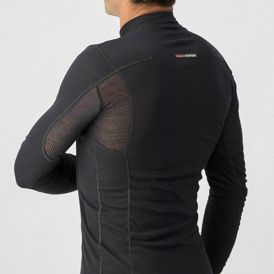 Castelli FLANDERS WARM LONG SLEEVE Basislag Herre Svarte | 482019NGB