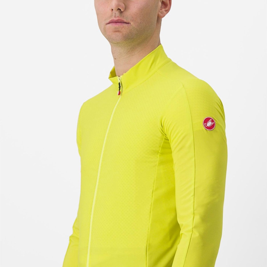 Castelli FLIGHT AIR Jersey Herre Gul | 371298DBP