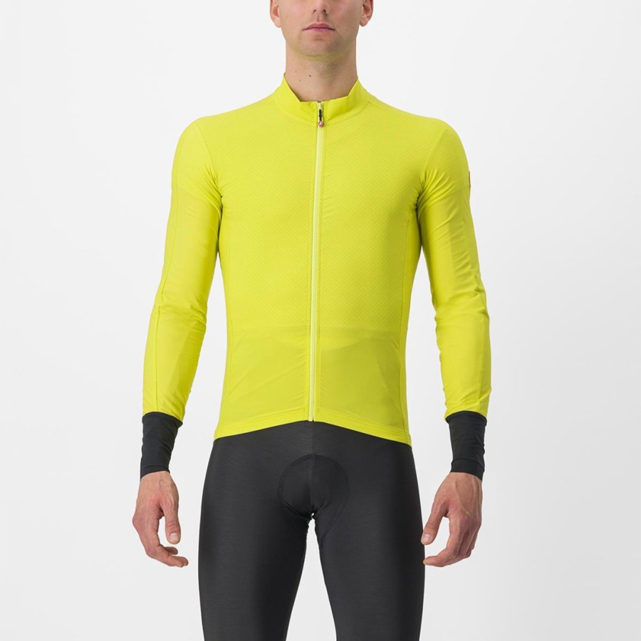 Castelli FLIGHT AIR Jersey Herre Gul | 371298DBP