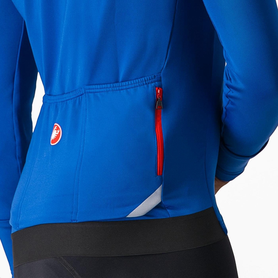 Castelli FLY LS Jersey Herre Blå | 165840UBI