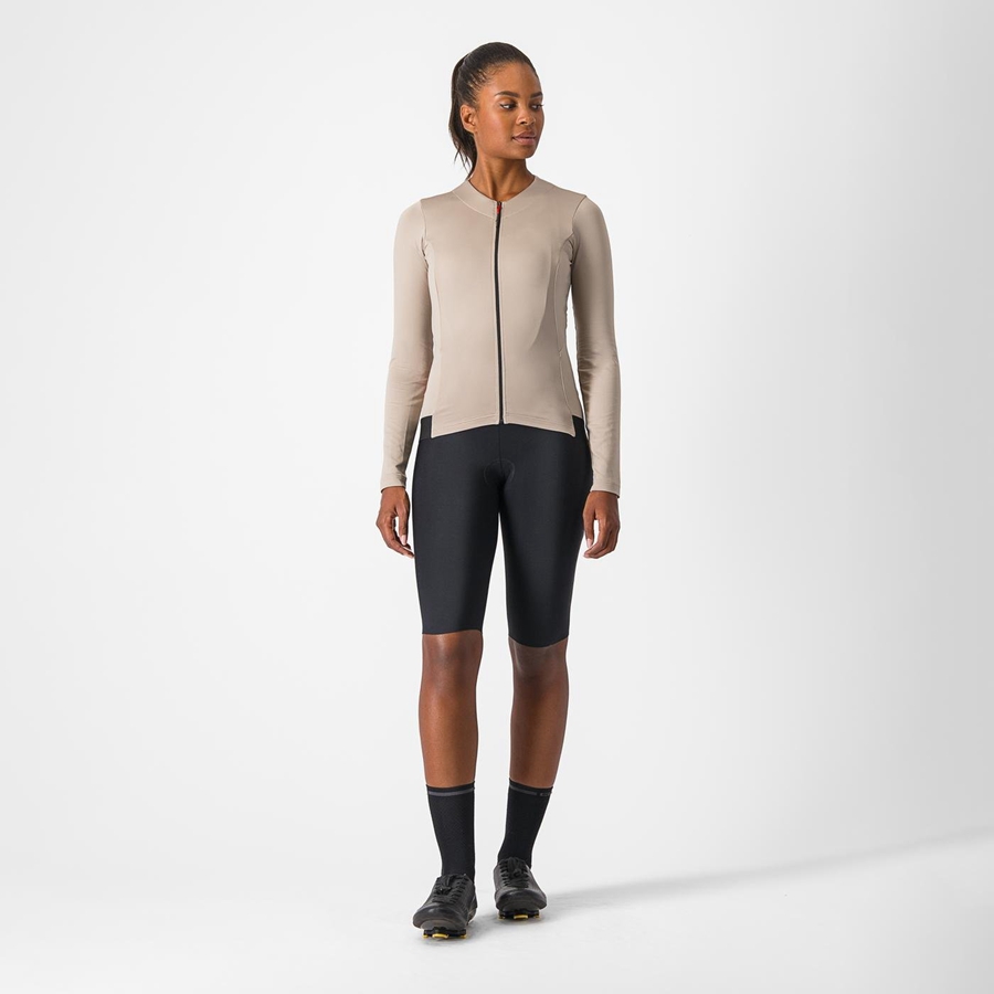 Castelli FLY LS W Jersey Dame Grå | 456923UQF