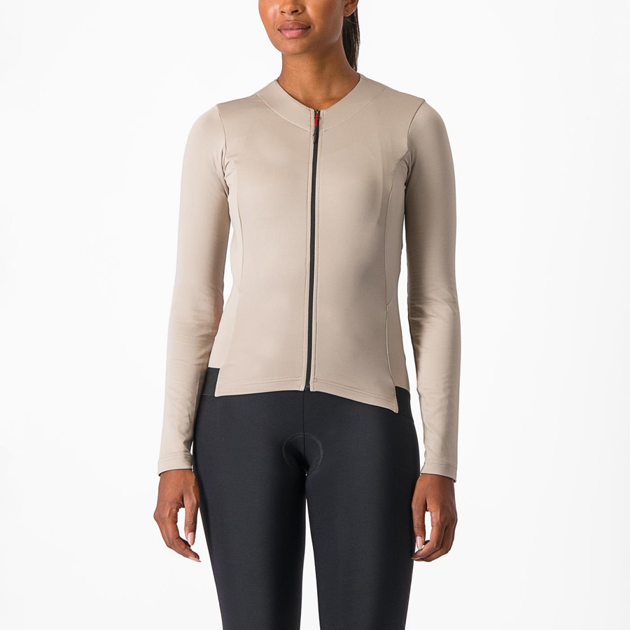 Castelli FLY LS W Jersey Dame Grå | 456923UQF