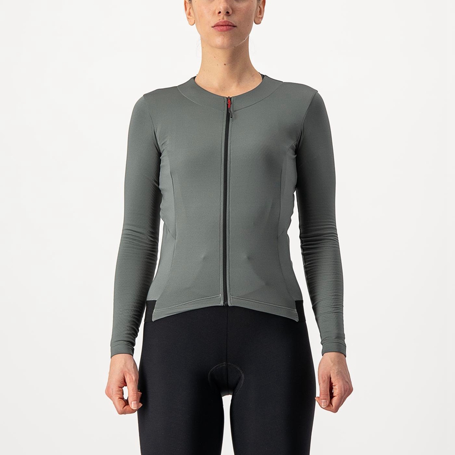 Castelli FLY LS W Jersey Dame Grå | 698501MAN