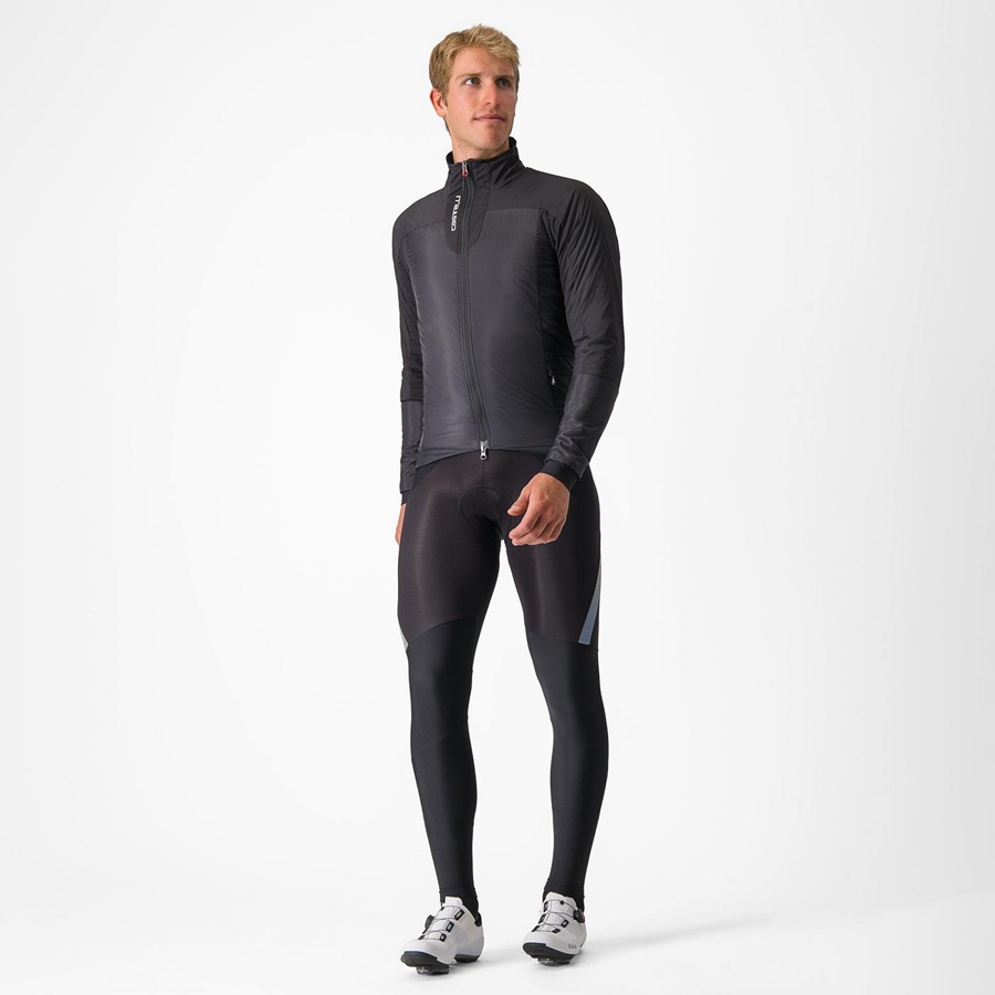 Castelli FLY THERMAL Jakker Herre Svarte | 603427ZKU