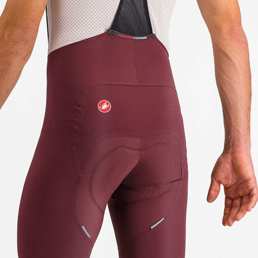 Castelli FREE AERO RC CLASSIC Shorts Med Smekke Herre Dyp Burgunder Hvite | 691508FVA