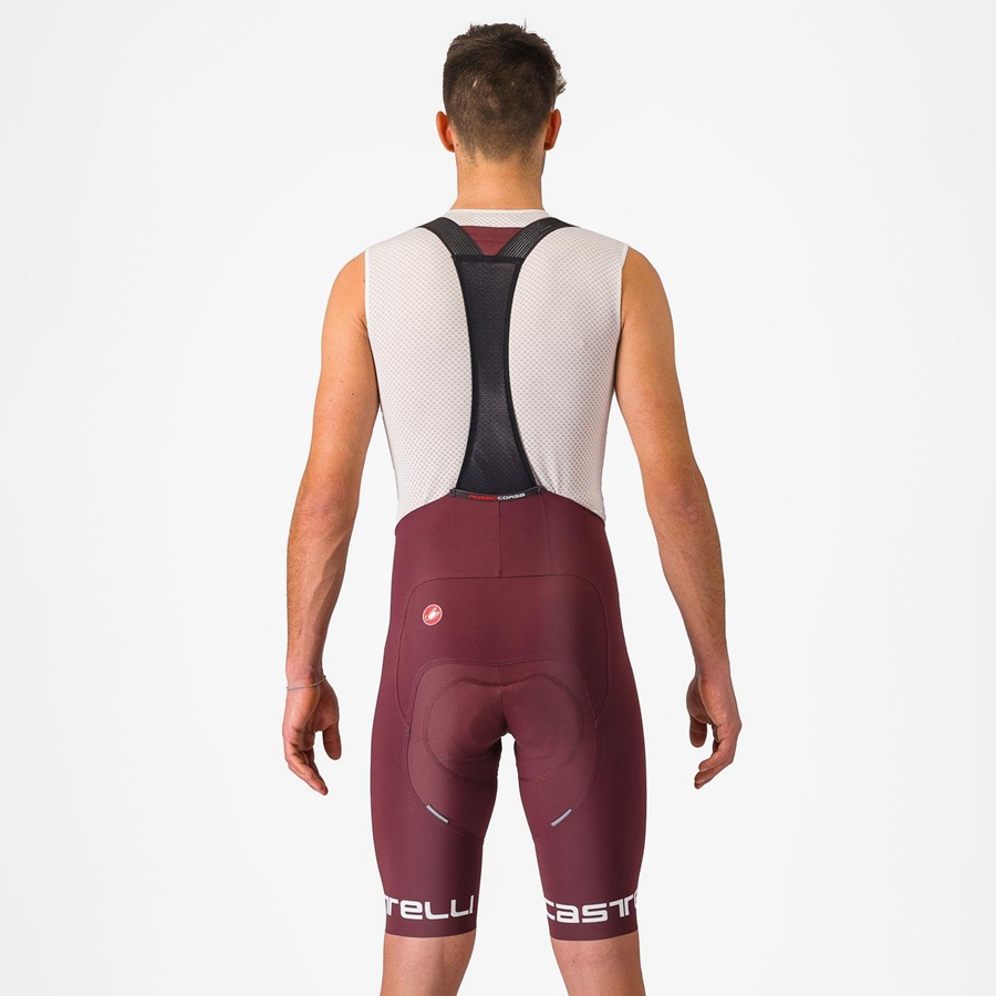 Castelli FREE AERO RC CLASSIC Shorts Med Smekke Herre Dyp Burgunder Hvite | 691508FVA