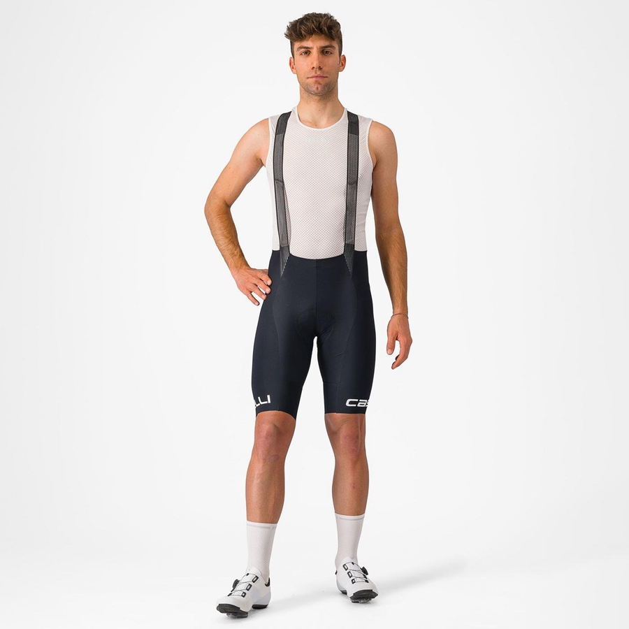 Castelli FREE AERO RC CLASSIC Shorts Med Smekke Herre Svarte Hvite | 045639VPR