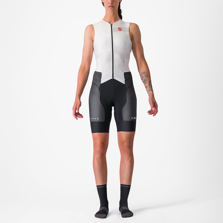 Castelli FREE SANREMO W SLEEVELESS Drakter Dame Hvite Svarte | 051683JBF