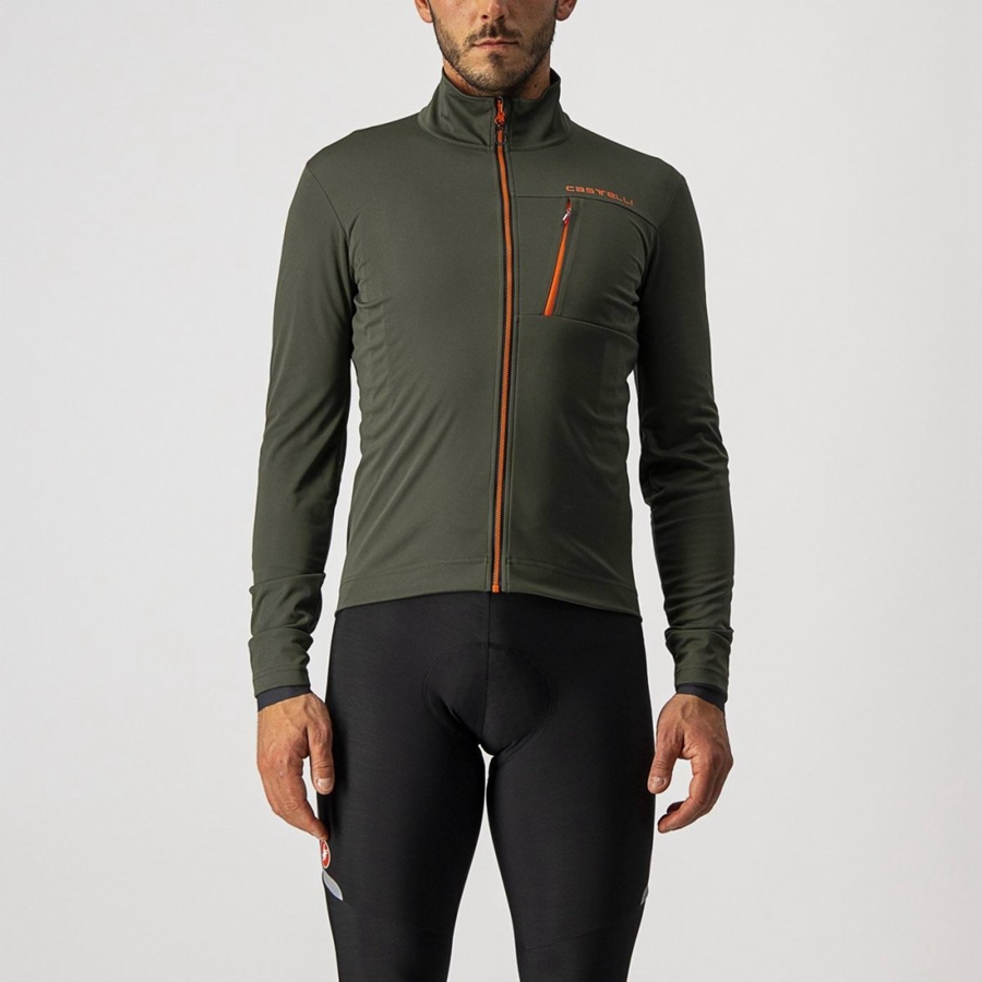 Castelli GO Jakker Herre Grønn Rød | 492061SYA