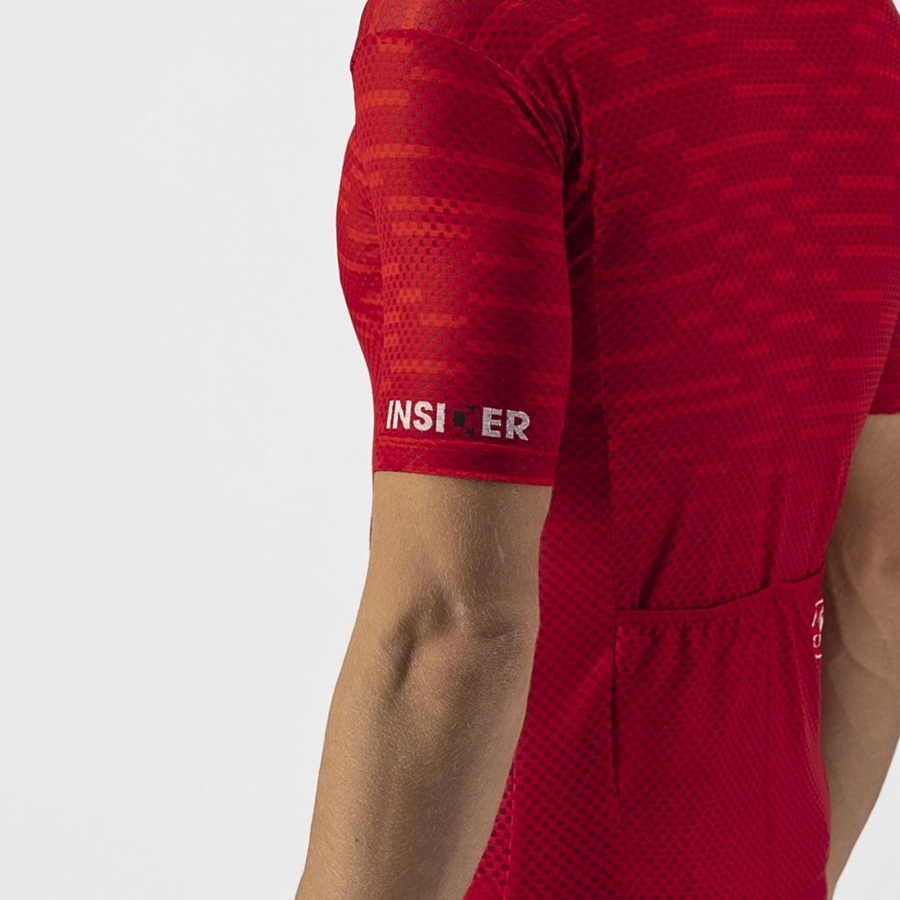 Castelli INSIDER Jersey Herre Mørke Rød | 159286QPW