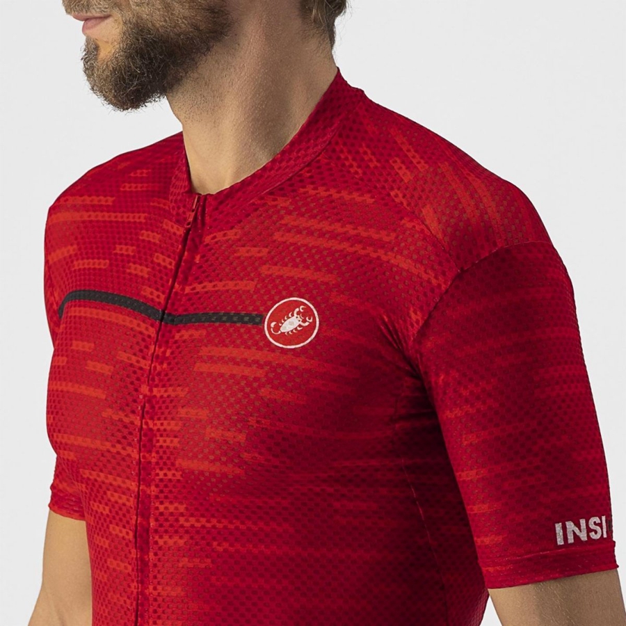 Castelli INSIDER Jersey Herre Mørke Rød | 159286QPW