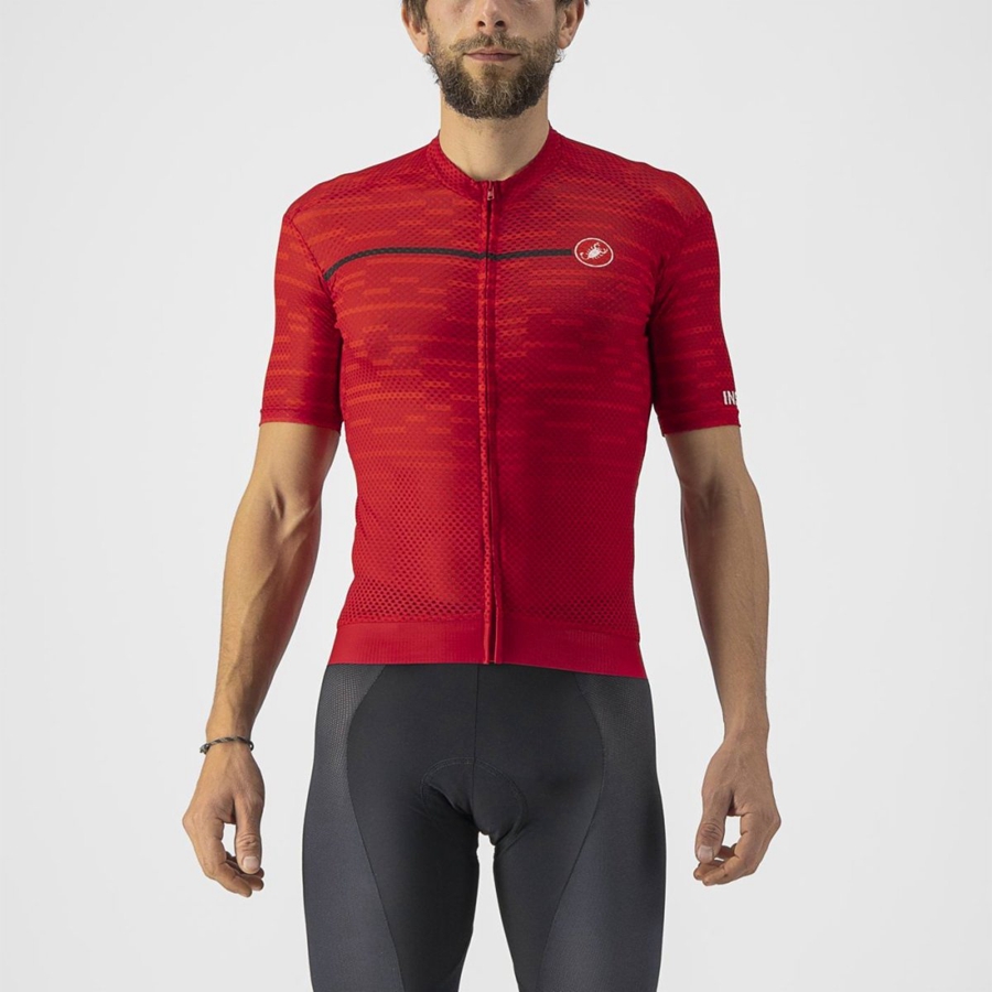 Castelli INSIDER Jersey Herre Mørke Rød | 159286QPW