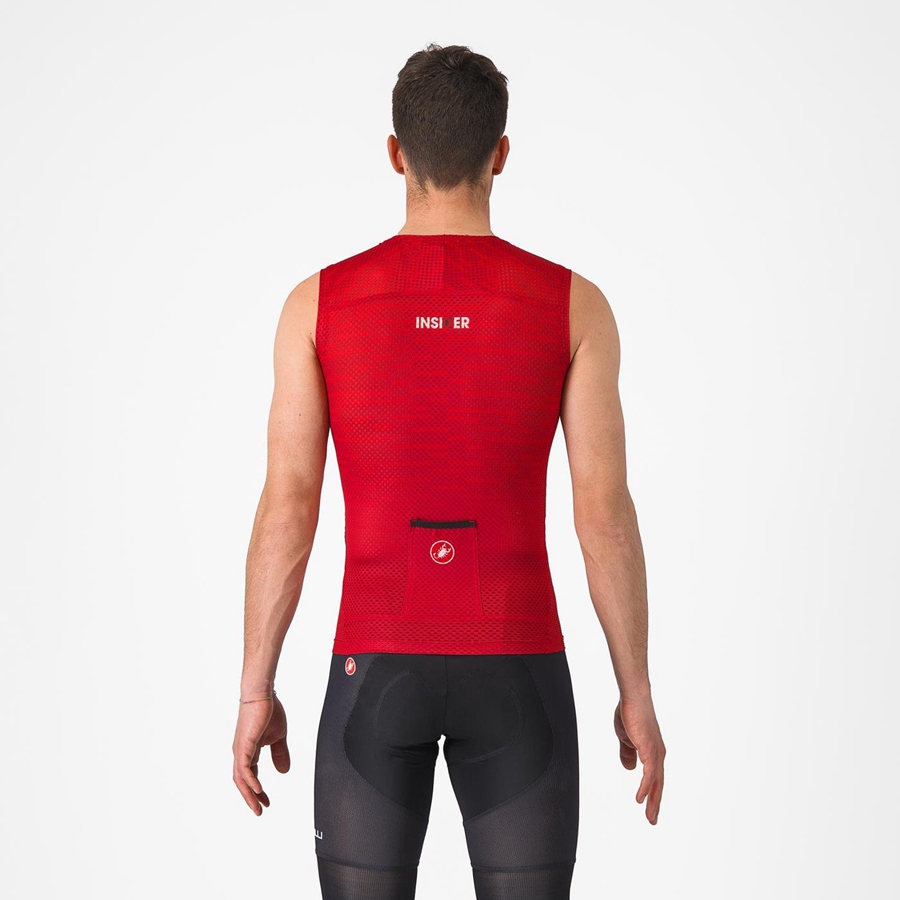 Castelli INSIDER SLEEVELESS Jersey Herre Mørke Rød | 582064CWI