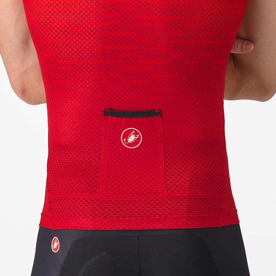 Castelli INSIDER SLEEVELESS Jersey Herre Mørke Rød | 582064CWI