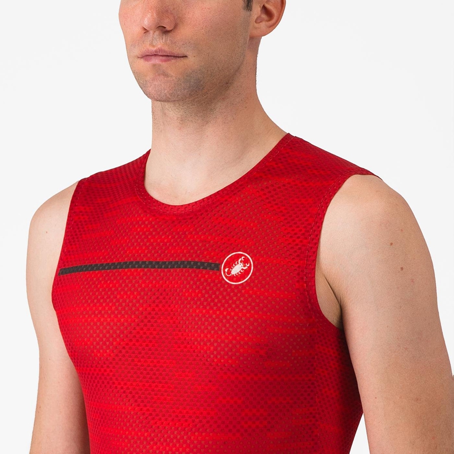 Castelli INSIDER SLEEVELESS Jersey Herre Mørke Rød | 582064CWI