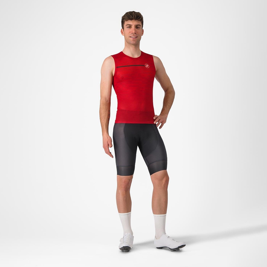 Castelli INSIDER SLEEVELESS Jersey Herre Mørke Rød | 582064CWI