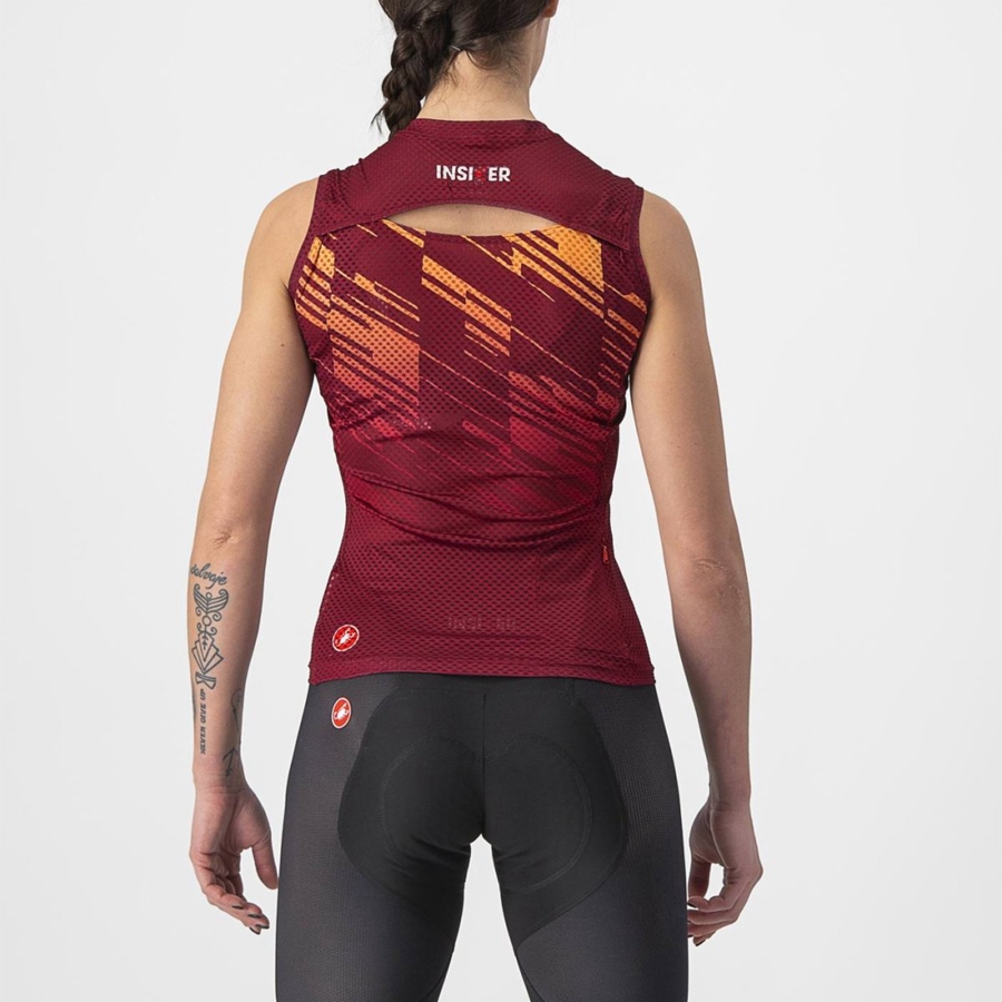 Castelli INSIDER W SLEEVELESS Jersey Dame Burgunder | 389405RYZ