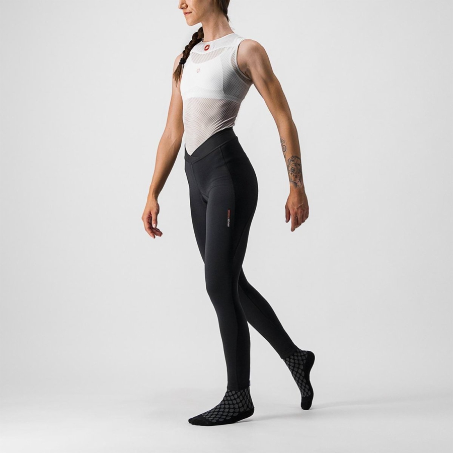 Castelli MENO WIND W Leggings Dame Svarte | 536048BCU