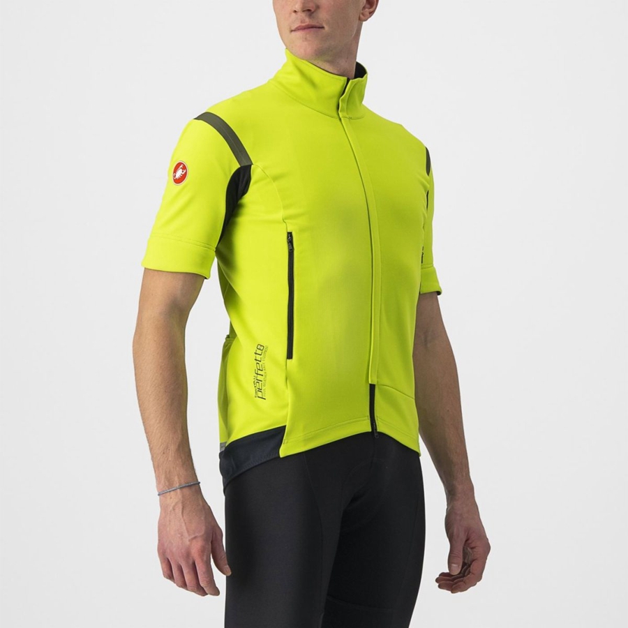 Castelli PERFETTO RoS 2 CONVERTIBLE Jakker Herre Lyse Grønn Mørke Grå | 867431LPM