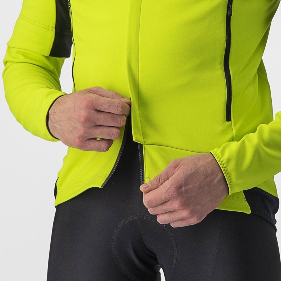 Castelli PERFETTO RoS 2 CONVERTIBLE Jakker Herre Lyse Grønn Mørke Grå | 867431LPM