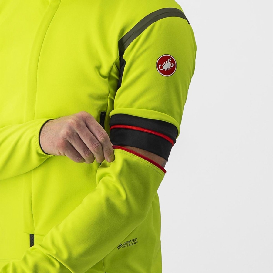 Castelli PERFETTO RoS 2 CONVERTIBLE Jakker Herre Lyse Grønn Mørke Grå | 867431LPM