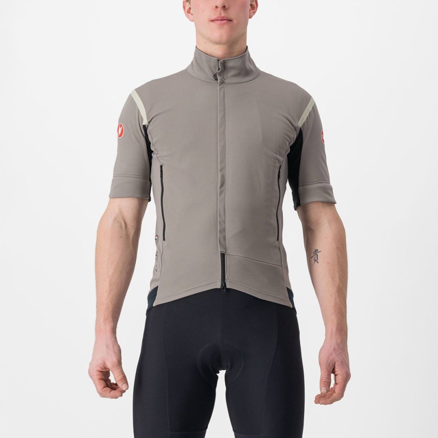 Castelli PERFETTO RoS 2 CONVERTIBLE Jakker Herre Grå Khaki Grå | 075846GUE