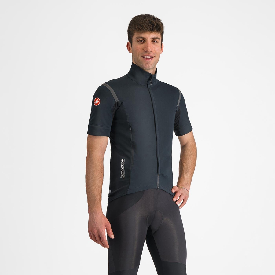 Castelli PERFETTO RoS 2 CONVERTIBLE Jakker Herre Svarte Svarte | 381245BWK