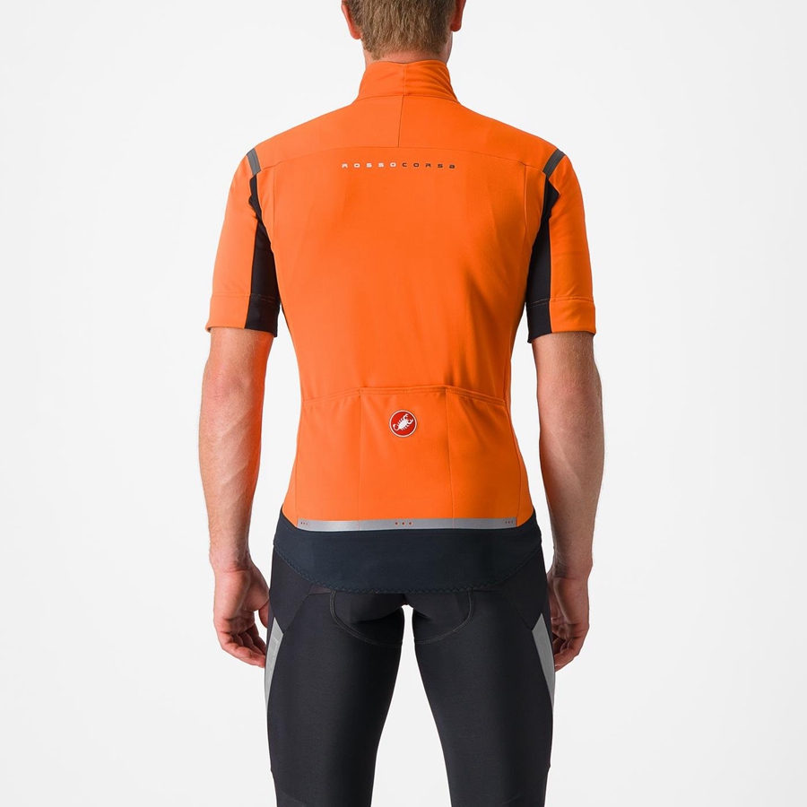 Castelli PERFETTO RoS 2 CONVERTIBLE Jakker Herre Rød Oransje Mørke Grå | 574319EFU