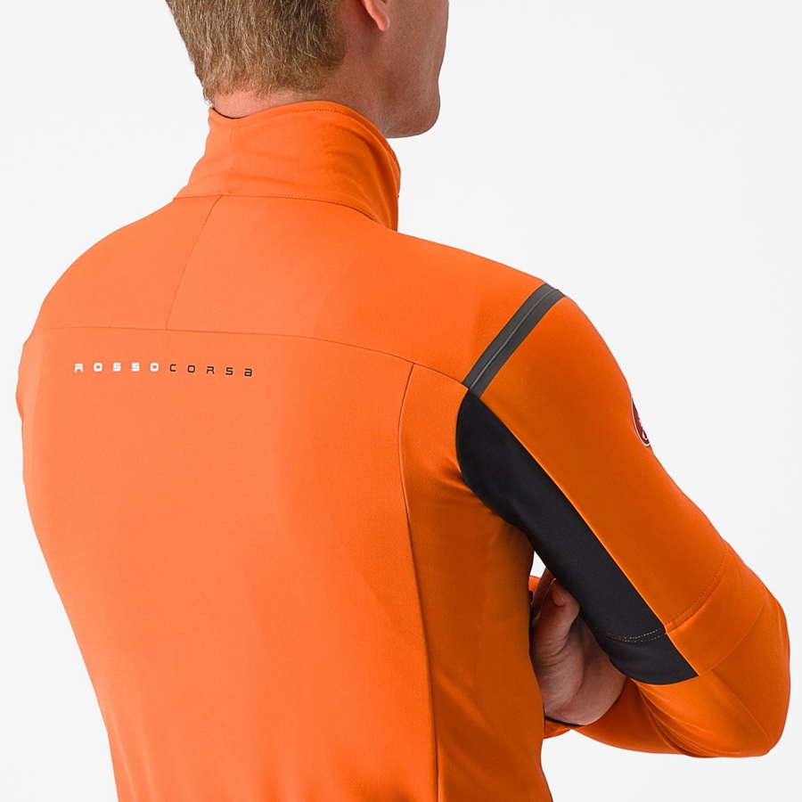 Castelli PERFETTO RoS 2 CONVERTIBLE Jakker Herre Rød Oransje Mørke Grå | 574319EFU