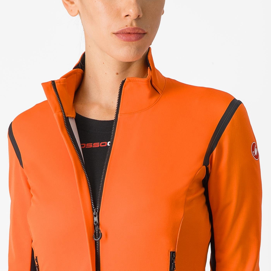 Castelli PERFETTO RoS 2 W Jakker Dame Rød Oransje Svarte | 056723WTA